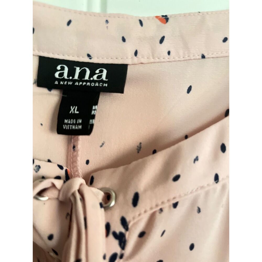A.N.A Womens XL Peach Laced Cottagecore Fairy Long Sleeve with ruffled hem NWT - Picture 5 of 6